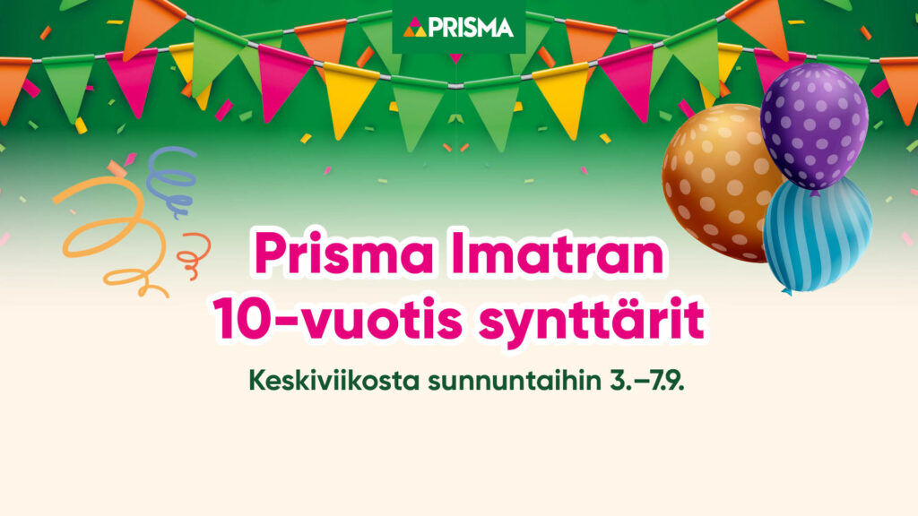 Prisma Imatra synttärikuva