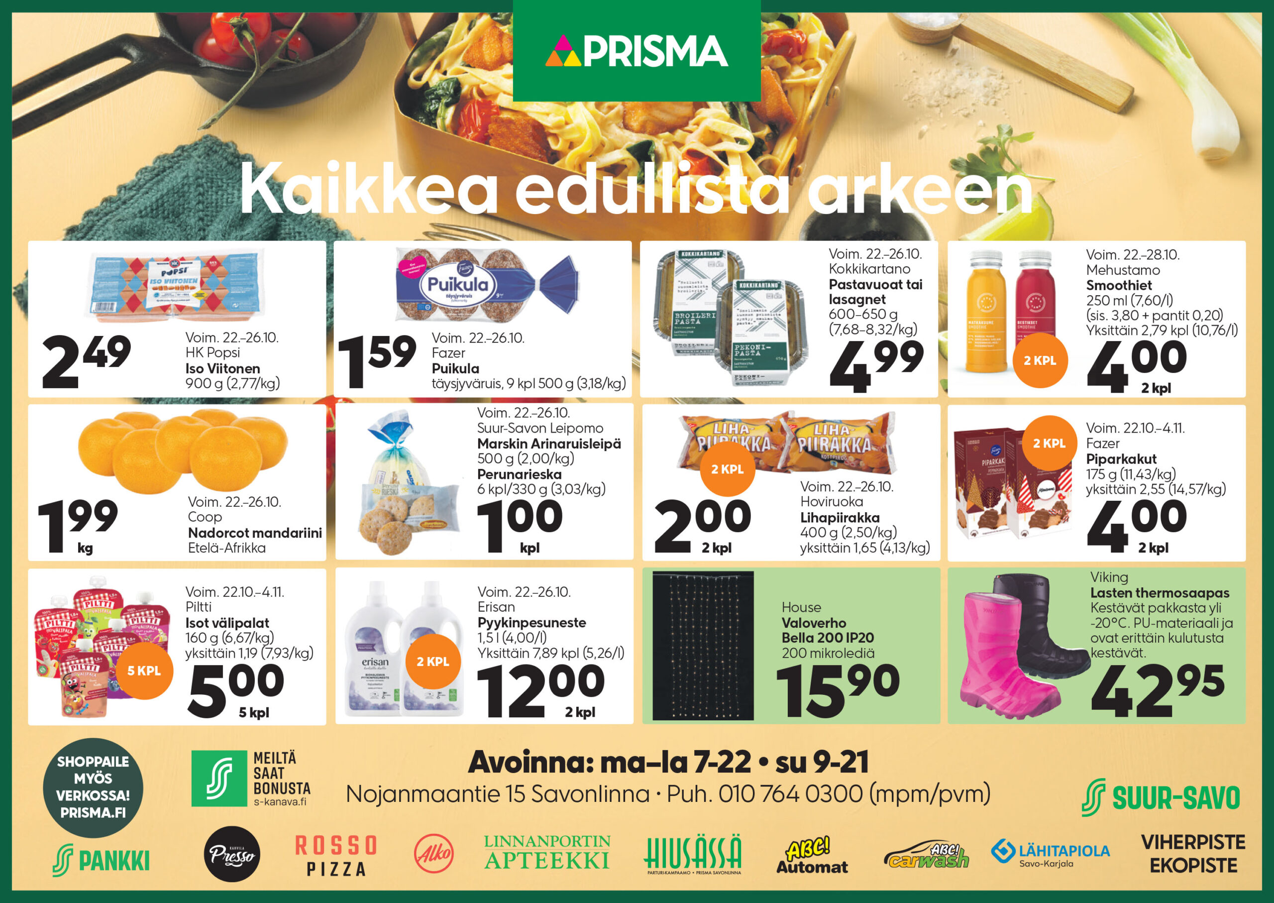 Prisma Savonlinnasta kaikkea edullista arkeen