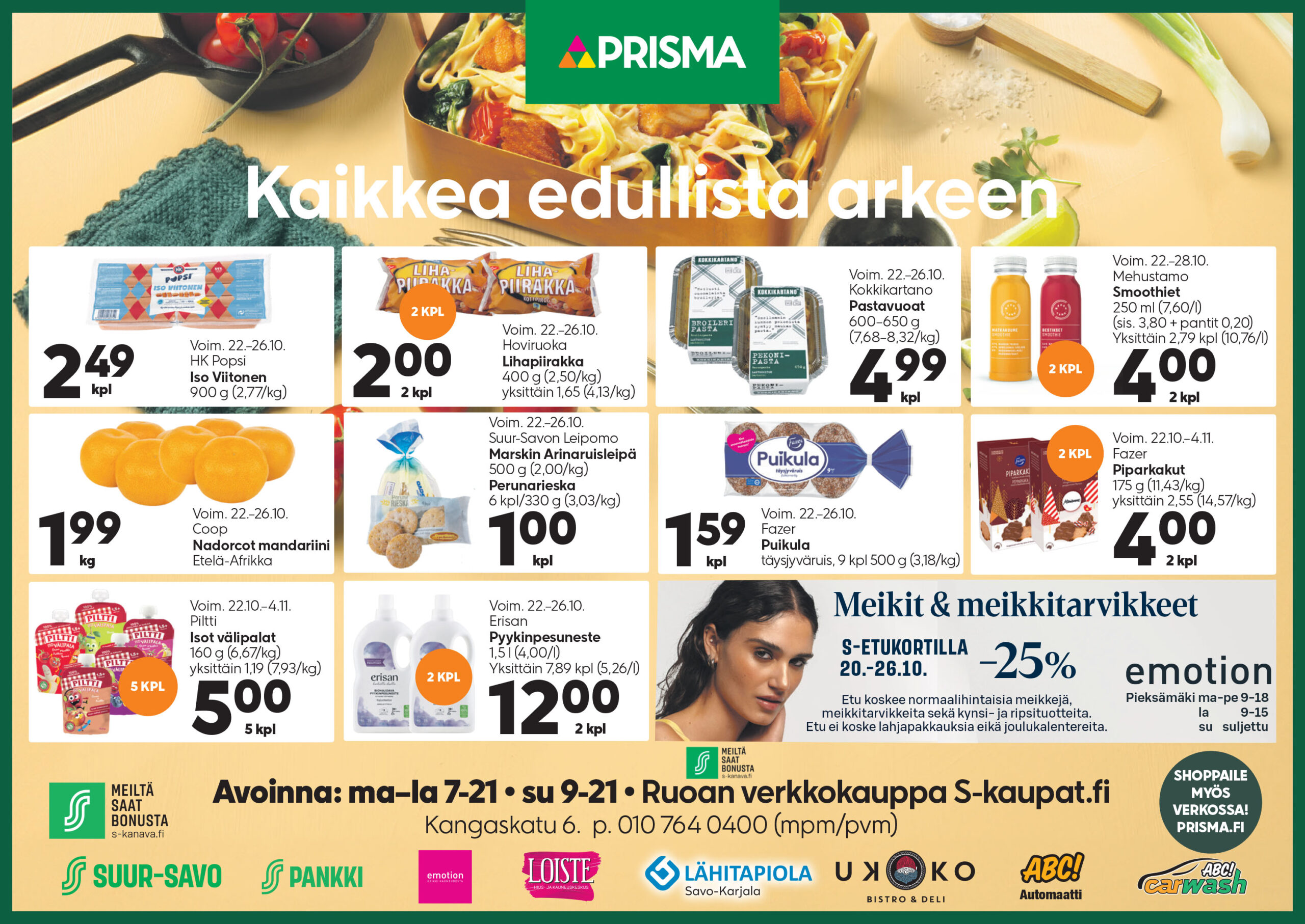 Prisma Pieksämäeltä kaikkea edullista arkeen